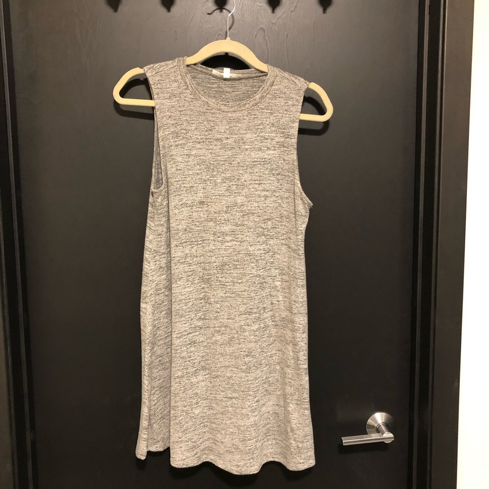 Love Tree speckled gray high neck tank dress